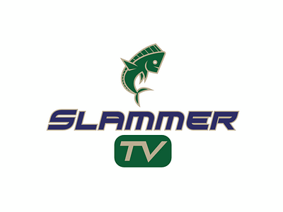 Slammer TV logo blog branding deep sea fishing logo logo design youtube