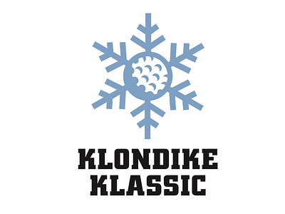 Klondike Klassic Logo branding golf ball logo logo design snowflake