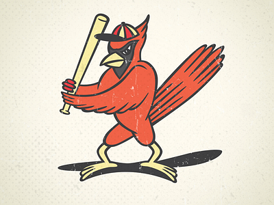 Vintage Cardinals Baseball illustration