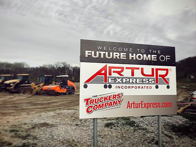 Artur Express construction sign design