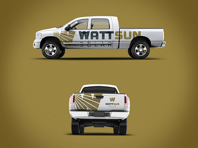 WattSun Solar Truck vehicle wrap design