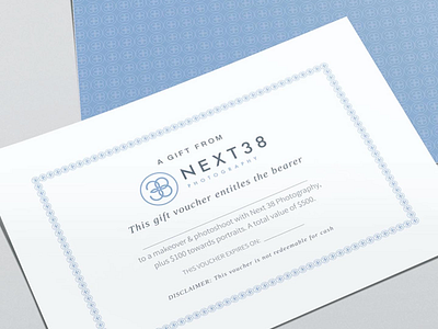 Next 38 Photography gift card