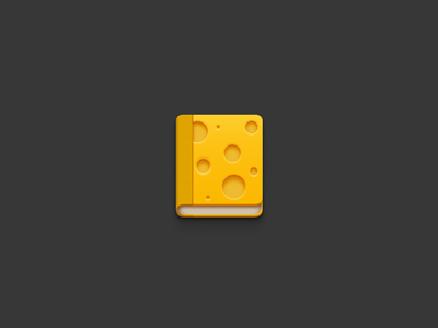 Cheese Reader book cheese food icon read smartisan yellow