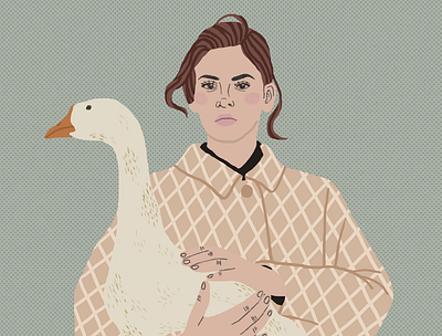 Woman & Goose digital illustration fashion illustration illustration