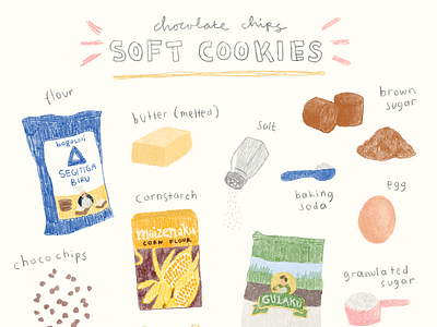 Soft Cookies digital illustration food illustration illustration