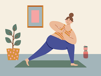 Yoga App Character Design character illustration digital illustration illustration ui ui illustration