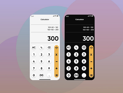 Calculator UI design app design illustration ui