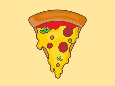 The Pizza adobe illustrator basil tomato pizza illustration pizza thepizza