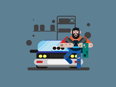 The Mechanic adobe illustrator illustration mechanic themechanic