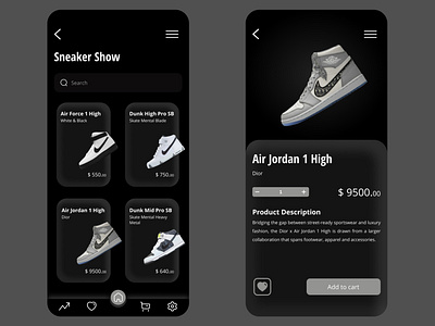 Sneaker Show App figma design mobile design sneaker app ui