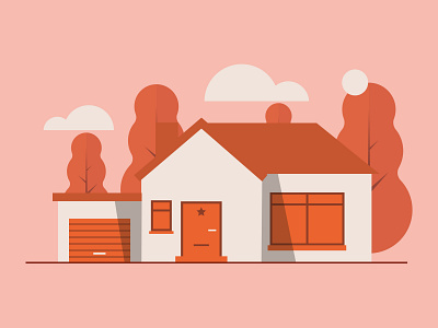 Orange House adobe illustrator house illustration orange house