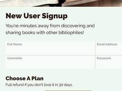 Daily UI Design Challenge: Day 1 - Signup dailyui signup