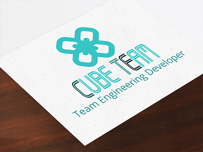 Cube Team Logo cube developer logo mockup team tosca