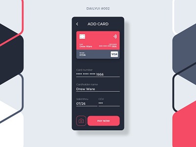 💳Card Checkout💳 Design 002 app checkout credit card dailyui design graphic design interface interface design mobile mobile design product design ui vector