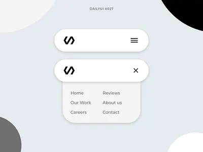 Dropdown 027 app dailyui dailyui027 design dropdown graphic design menu minimal minimalist mobile mobile design navbar ui