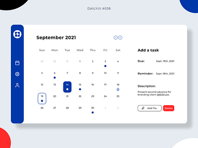 Calendar 038 app calendar calendar design calendar ui dailyui dailyui038 design desktop graphic design task tasks ui
