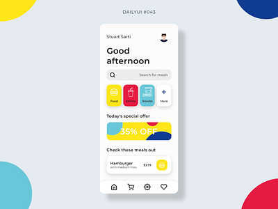Food/Drinks 043 app dailyui dailyui043 design food and drinks fooddrinks graphic design mobile mobile design ui