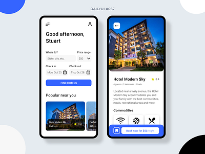 Hotel Booking 067 airbnb app booking daily ui 067 dailyui dailyui067 design graphic design hotel hotel booking hotels mobile mobile design real estate ui