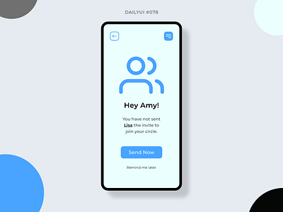 Pending Invitation 078 app daily ui 078 dailyui dailyui078 design graphic design invitation invite mobile mobile design pending pending invitation pending invite share social social media ui