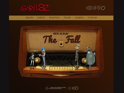Gorillaz - playing with a microsite photoshop