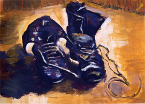 Reproduction "A Pair of Shoes" acrylics painting reproduction van gogh