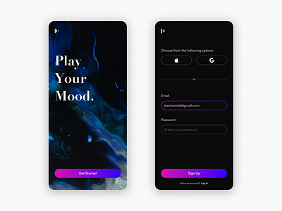 Sign Up Screen UI Concept