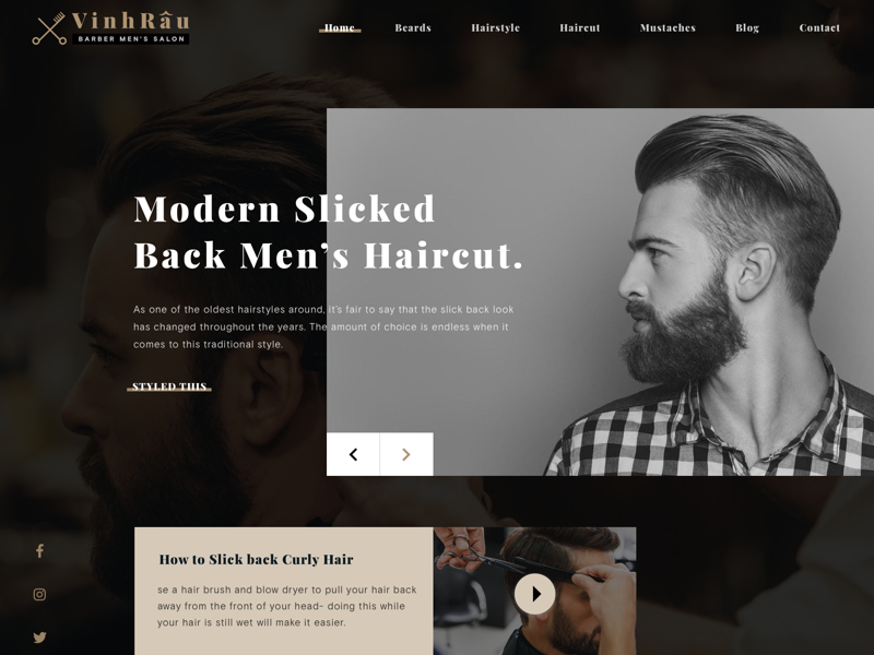Vinh Rau Men S Salon By Tim Cao On Dribbble