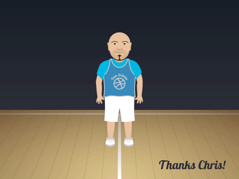 Thanks Chris (xruxru) basketball character debut gif pass team thanks