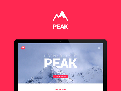 Peak Website & App Concept app concept expedition mockup mountain peak responsive user interface visuals website