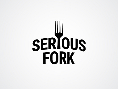 Serious Fork Logo brand creative logo type