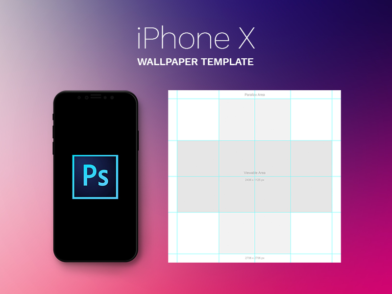 Free iPhone X Parallax Wallpaper Template PSD by Jack Wassiliauskas on