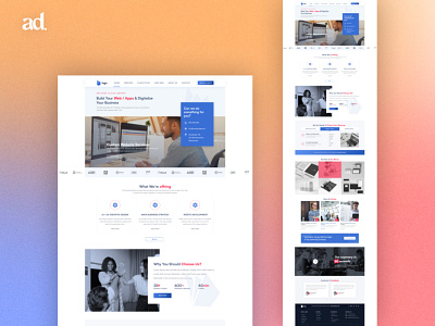 Digital agency home/landing page