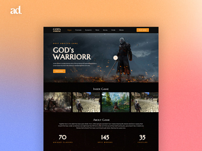 Game landing page