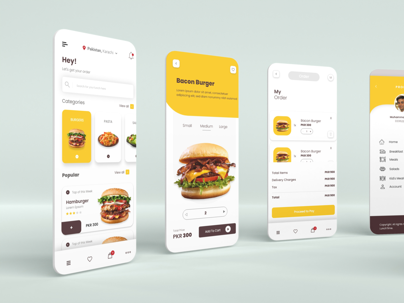 Food Application Design by Fouzia Ayub on Dribbble