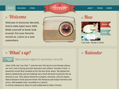 Snowstar Records design label records retro vintage website