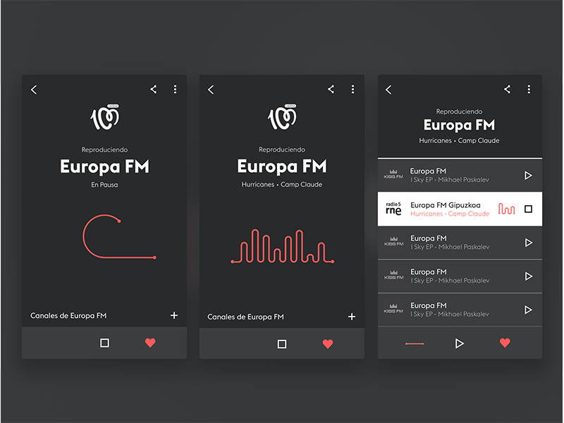 Redesign App Radios de España by Marta de la Fuente on Dribbble