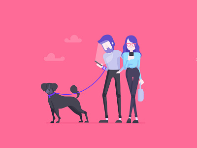Cabify characters app boy cabify character character design dog family girl graphic illustration vector