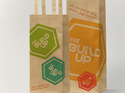 The Buildup - take out bags bag branding packaging stamp
