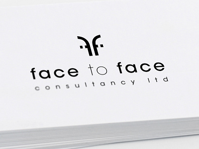 Face to face logo design logo mark