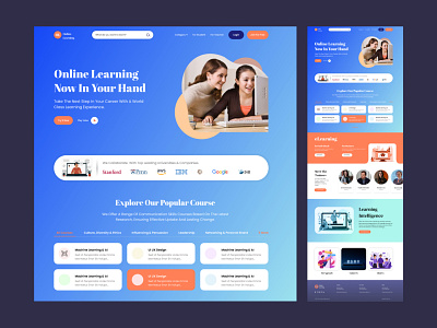 Online Learning Website - UI UX Design elearning