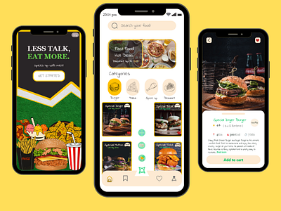 Food App UI Design branding graphic design logo ui