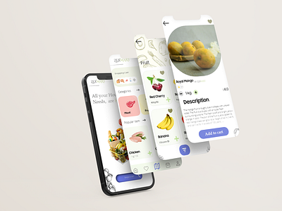 Grocery App app branding design graphic design ui