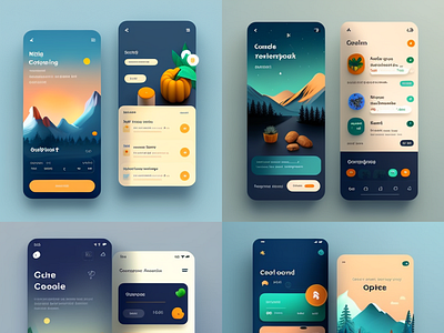 UIUX App Design 3d animation app branding canva design figma graphic design illustration logo mobile app photoshop typography ui ux vector xd