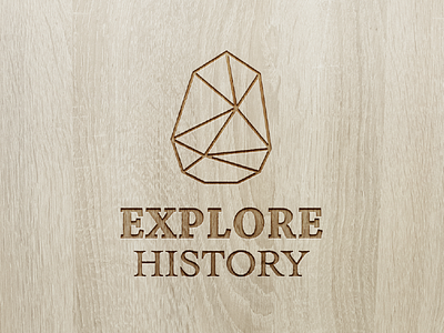 Explore History Mockup concept explore history logo mock up rock stone