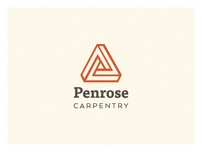 Penrose Logo carpenter carpentry logo penrose simple