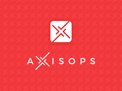 Axisops Logo axis branding it logo logo logo design pattern tick x