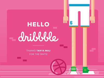 Hello Dribbble! debut godzingis goknicks knicks illustration illustrator latvia riga vector