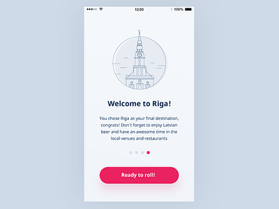 Welcome to Riga glowing icon illustration latvia onboarding riga welcome