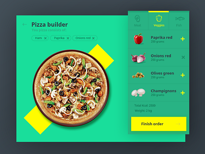 Pizza Builder builder dashboard interface latvia pizza riga ui user webdesign website