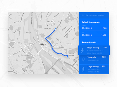 Tracking app amazing app cool geolocation gps interface latvia map riga tracking ui
